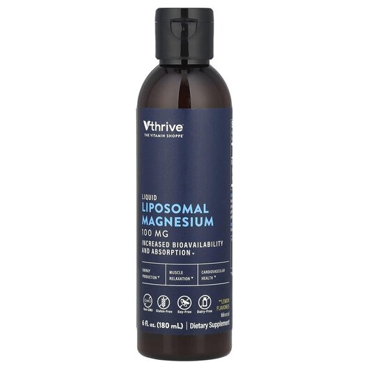 Основное фото товара Vthrive, Магний, Liquid Liposomal Magnesium Lemon 100 mg, 180 мл