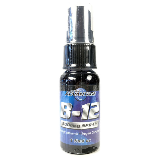 Основне фото товару Pure Advantage, B-12 500 mcg Spray, Вітамін B-12 спрей, 29 мл