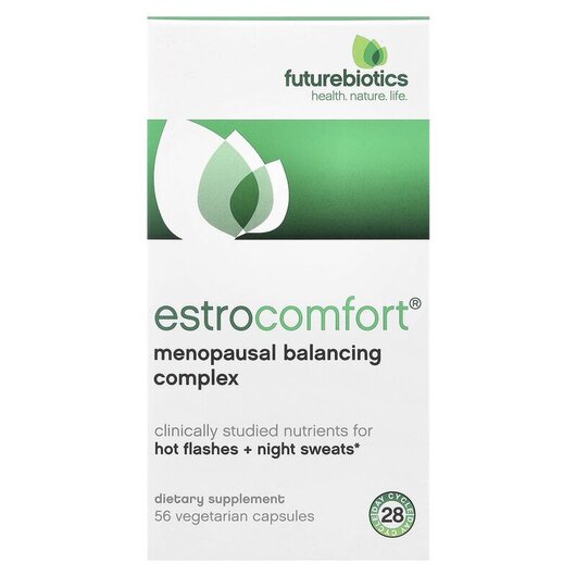 Основне фото товару EstroComfort Menopausal Balancing Complex Основне фото товару Future Biotics, EstroComfort, Підтримка менопаузи, 56 капсул