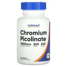 Chromium Picolinate 1000 mcg Хром Nutricost 240 таблеток Chromium Picolinate 1000 mcg Хром Nutricost 240 таблеток