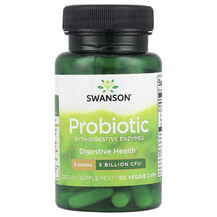 Probiotic with Digestive Enzymes CFU Пробиотики Swanson