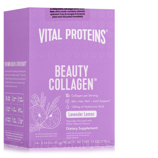 Основное фото товара Vital Proteins, Коллаген, Beauty Collagen Lavender Lemon Flavor, 
