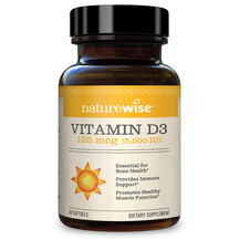 Vitamin D3 5000 IU Витамин D3 5000 МЕ Naturewise 90 капсул Vitamin D3 5000 IU Витамин D3 5000 МЕ Naturewise 90 капсул