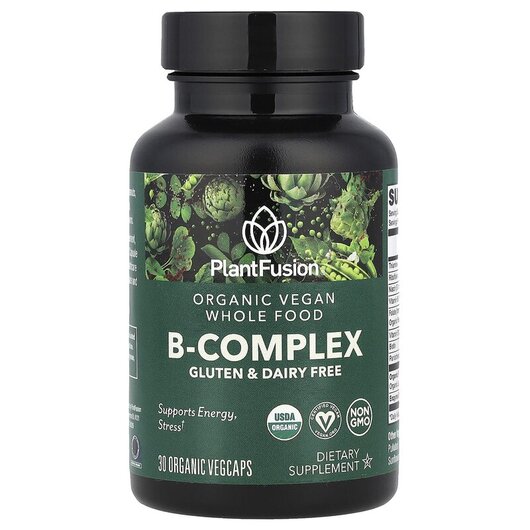 Основне фото товару PlantFusion, B-Complex, B-комплекс, 30 Organic VegCaps