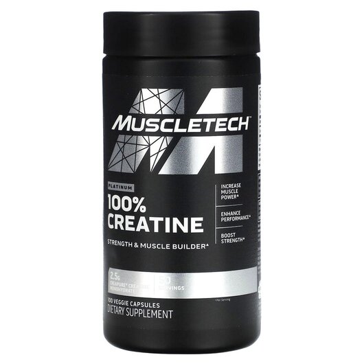 Основное фото товара Muscletech, Креатин, Platinum 100% Creatine, 100 капсул