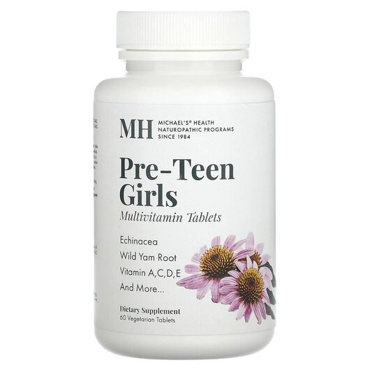 Основне фото товару MH, Pre-Teen Girls Multivitamin, Вітаміни для підлітків, 60 табле
