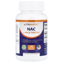 NAC + Milk Thistle Расторопша Vitamatic 120 капсул NAC + Milk Thistle Расторопша Vitamatic 120 капсул