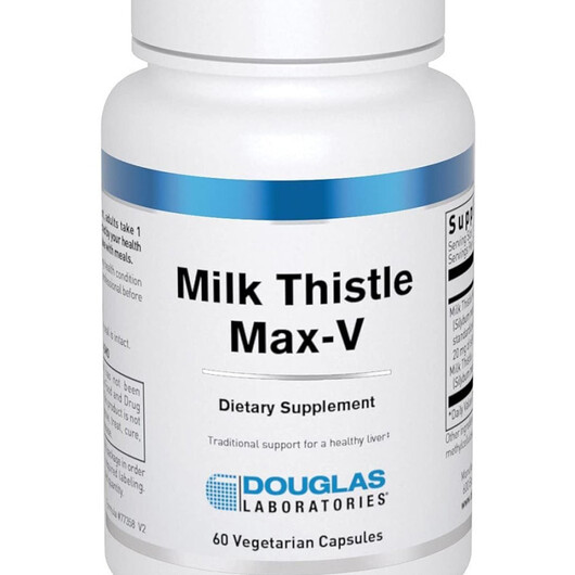 Основное фото товара Milk Thistle Max-V Основное фото товара Douglas Laboratories, Расторопша, Milk Thistle Max-V, 60 капсул