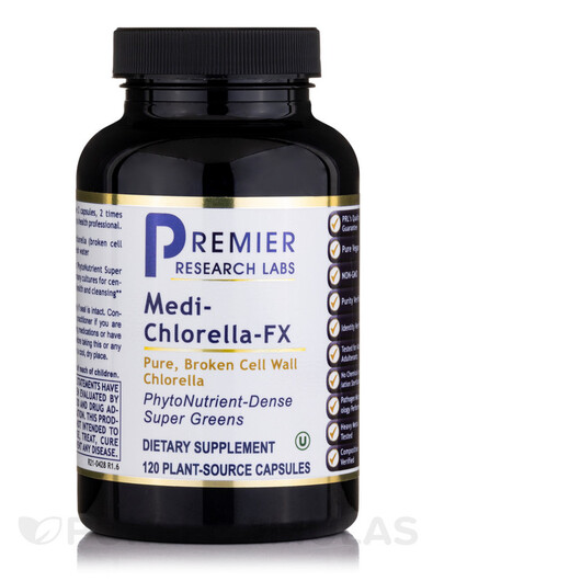Основне фото товару Premier Research Labs, Medi-Chlorella-FX, Хлорела, 120 капсул