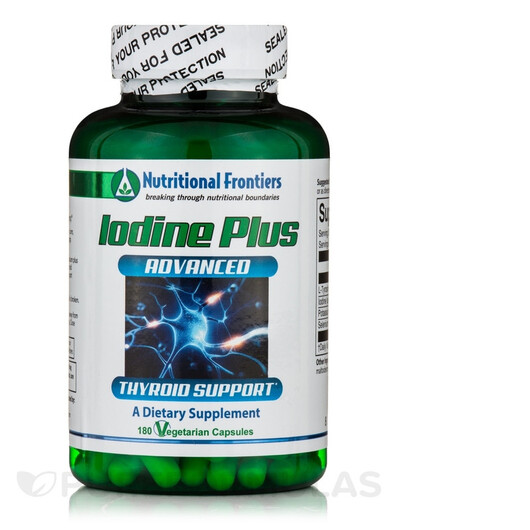 Основное фото товара Iodine Plus Основное фото товара Nutritional Frontiers, Йод, Iodine Plus, 180 капсул