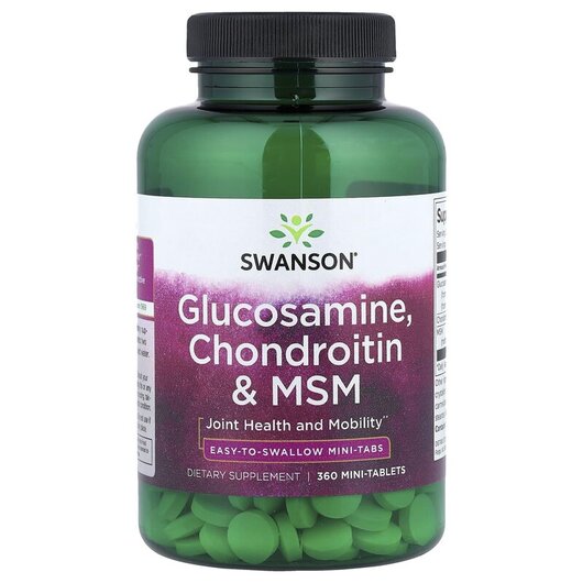 Основне фото товару Glucosamine Chondroitin & MSM Основне фото товару Glucosamine Chondroitin & MSM, Глюкозамін Хондроітин, 360