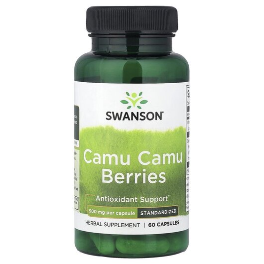 Основное фото товара Swanson, Каму каму, Camu Camu Berries 500 mg, 60 капсул
