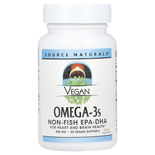 Основное фото товара Веганская Омега-3 EPA / DHA, Vegan Omega 3s EPA/DHA 30, 30 капсул