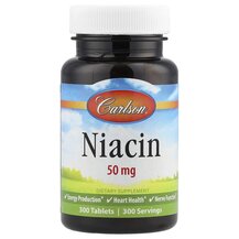 Niacin 50 mg Ниацин 50 мг Carlson 300 таблеток Niacin 50 mg Ниацин 50 мг Carlson 300 таблеток
