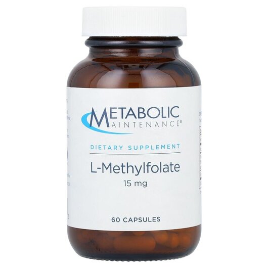 Основное фото товара L-Methylfolate 15 mg Основное фото товара Metabolic Maintenance, Метилфолат, L-Methylfolate 15 mg, 60 капсу