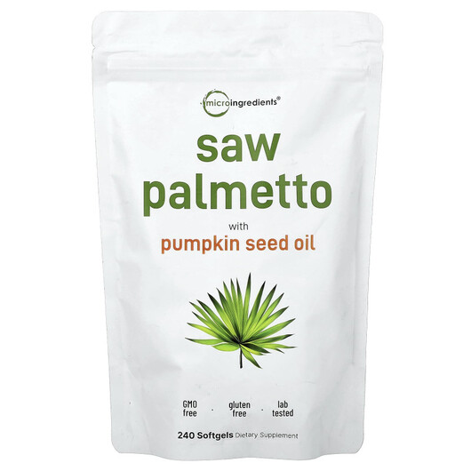Основное фото товара Saw Palmetto With Pumpkin Seed Oil Основное фото товара Со Пальметто, Saw Palmetto With Pumpkin Seed Oil, 240 капсул