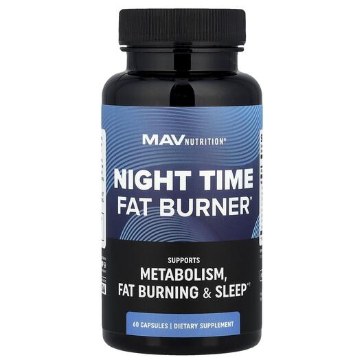 Основне фото товару MAV Nutrition, Night Time Fat Burner, Жироспалювачі, 60 капсул