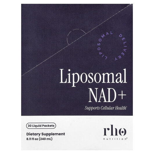 Основное фото товара Liposomal NAD+ Основное фото товара Rho Nutrition, Никотинамид НАД+, Liposomal NAD+, 30 Liquid Packet