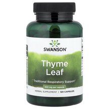 Тимьян Thyme Leaf 500 mg Swanson 120 капсул Тимьян Thyme Leaf 500 mg Swanson 120 капсул
