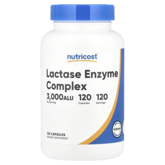 Основное фото товара Фермент Лактаза, Lactase Enzyme Complex 3000 ALU, 120 капсул