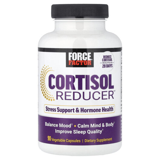Основное фото товара Cortisol Reducer Основное фото товара Force Factor, Поддержка Кортизола, Cortisol Reducer, 90 капсул