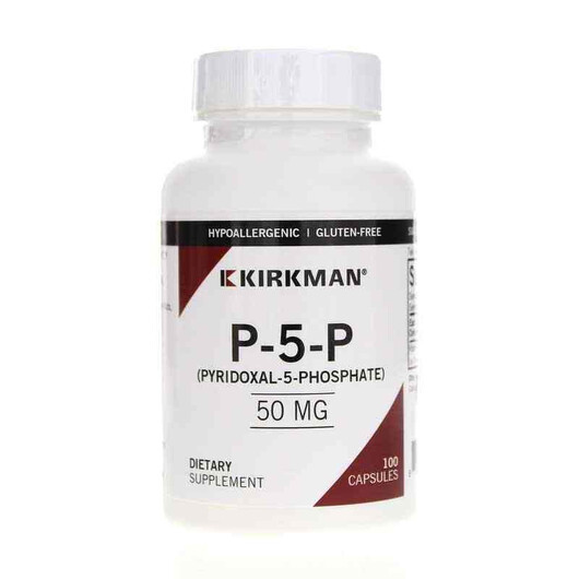 Основне фото товару Kirkman, P-5-P 50 mg, Піридоксал-5-фосфат, 100 капсул