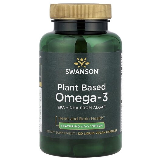 Основное фото товара Swanson, Омега 3, Plant Based Omega-3, 120 Liquid Vegan Capsules