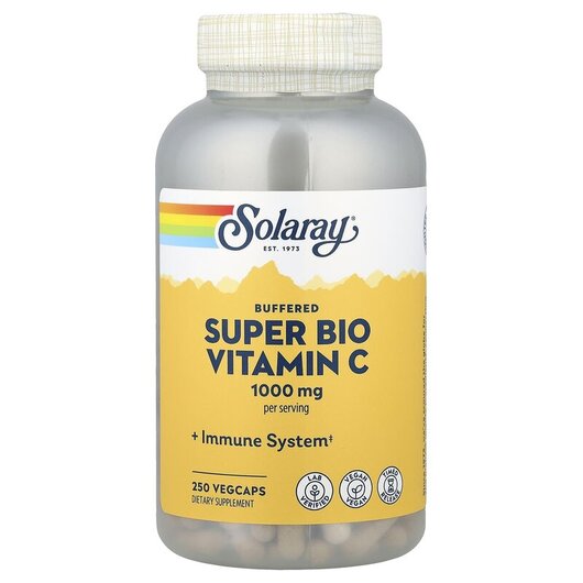 Основне фото товару Solaray, Super Bio Vitamin C, Вітамін C, 250 капсул