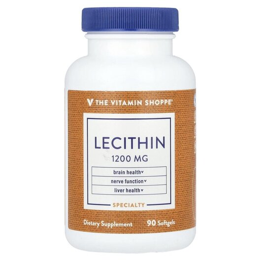 Основне фото товару TheVitaminShoppe, Lecithin 1200 mg, Лецитин, 90 капсул