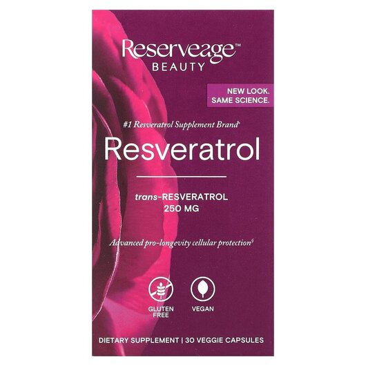 Основное фото товара Resveratrol 250 mg Основное фото товара ReserveAge Nutrition, Ресвератрол, Resveratrol 250 mg, 30 капсул