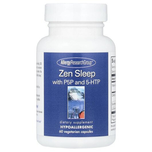 Основне фото товару Zen Sleep with P5P and 5-HTP, Підтримка здорового сну, 60 капсул