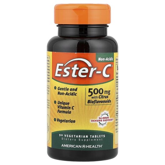 Основне фото товару Ester-C 500 mg Основне фото товару Ester-C, Ester-C 500 mg, Естер С з Біофлавоноїдами, 90 таблеток