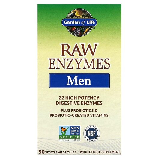 Основное фото товара Garden of Life, Ферменты, RAW Enzymes Men, 90 капсул