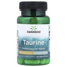 L-Таурин Taurine 500 mg Swanson 60 капсул