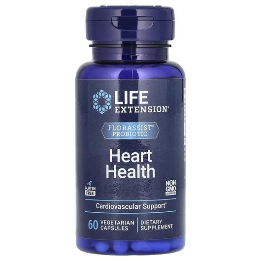 Основне фото товару FLORASSIST Heart Health Основне фото товару Life Extension, Heart Health, Пробіотики, 60 капсул