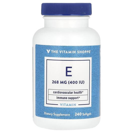 Основне фото товару Vitamin E 268 mg 400 IU, Вітамін E Токофероли, 240 капсул