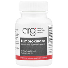 Люмброкіназа Lumbrokinase Allergy Research Group 30 капсул