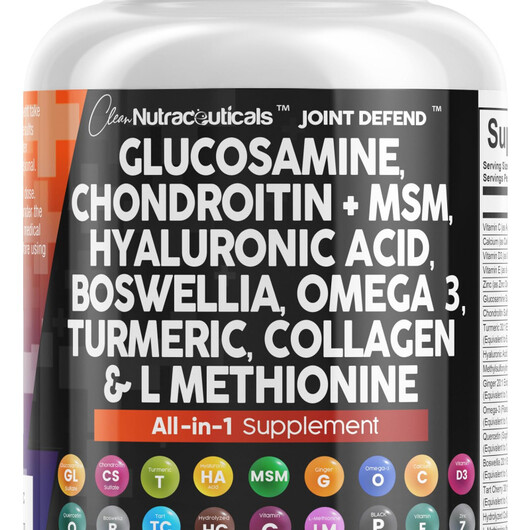 Основное фото товара Glucosamine 1500 mg Chondroitin 1200 mg MSM with Turmeric Curcumin Collagen Hyaluronic Acid Omega 3 – Joint Health Supplement for Men & Women – Joint Complex – 120 Count Основное фото товара Glucosamine 1500 mg Chondroitin 1200, Глюкозамин Хондроитин, 120