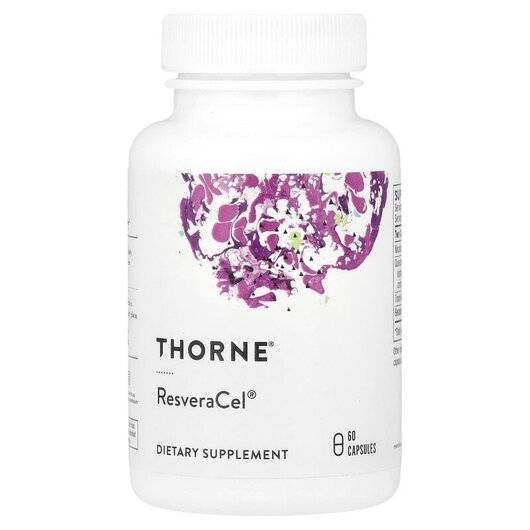 Основне фото товару Thorne, ResveraCel 415 mg, Нікотинамід рибозид, 60 капсул