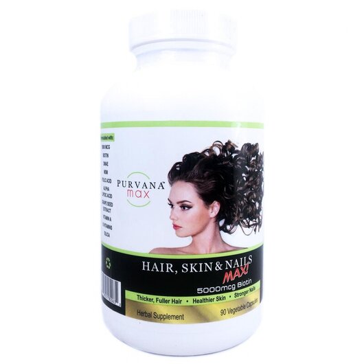Основне фото товару Wellgenix, Purvana Max Hair Skin Nails, Пурвана, 90 капсул