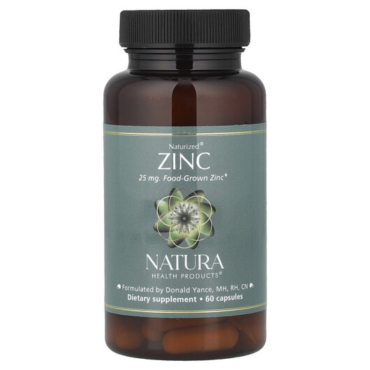 Основное фото товара Naturized Zinc 25 mg Основное фото товара Natura Health Products, Цинк, Naturized Zinc 25 mg, 60 капсул