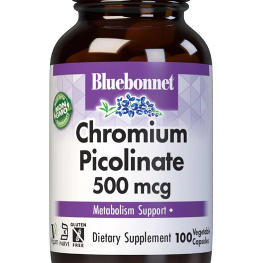 Основное фото товара Chromium Picolinate Основное фото товара Bluebonnet Nutrition, Хром, Chromium Picolinate, 100 капсул