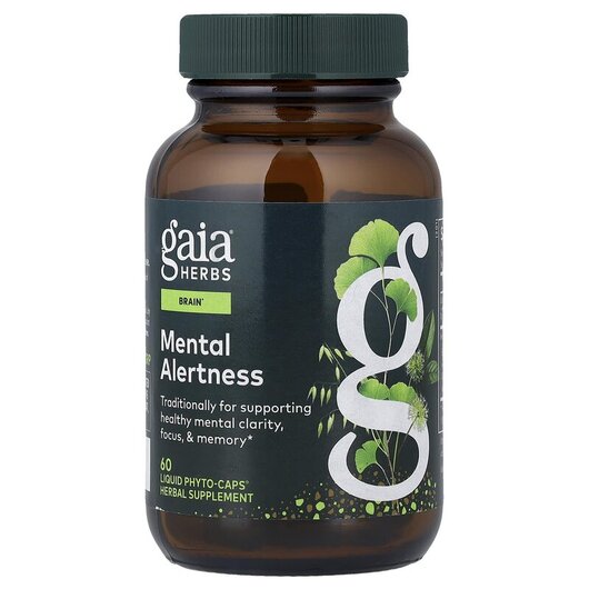 Основное фото товара Gaia Herbs, Поддержка памяти и внимания, Mental Alertness, 60 кап