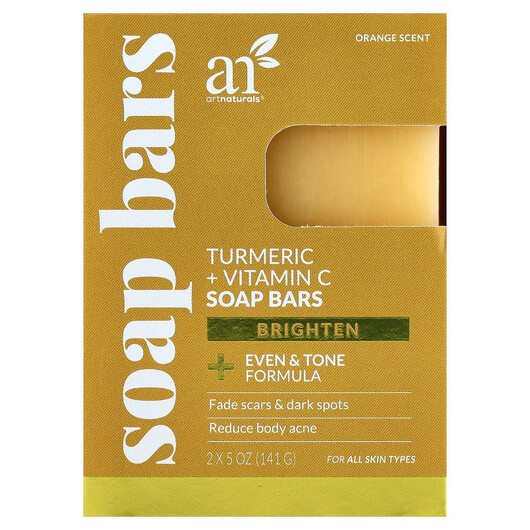 Основне фото товару Turmeric + Vitamin C Soap Bars For All, Екстракт кореня куркуми, 