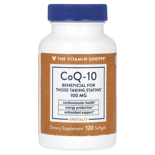 Основное фото товара TheVitaminShoppe, Коэнзим CoQ10, CoQ-10 100 mg, 120 капсул