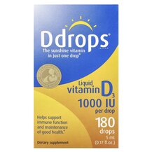 Liquid Vitamin D3 1000 IU Жидкий Витамин D3 Ddrops 5 мл