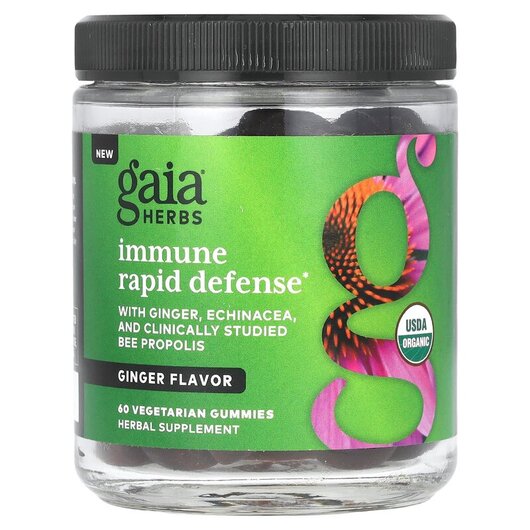 Основное фото товара Корень Имбиря, Immune Rapid Defense Ginger, 60 Vegetarian Gummies