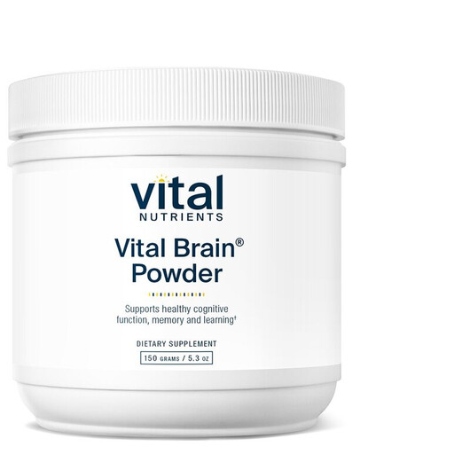 Основне фото товару Vital Nutrients, Vital Brain Powder, Підтримка мозку, 150 г