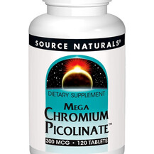 Mega Chromium Picolinate Хром Source Naturals 120 таблеток