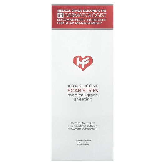 Основное фото товара Пластыри, патчи для лица, 100% Silicone Scar Strips, 5 Reusable S